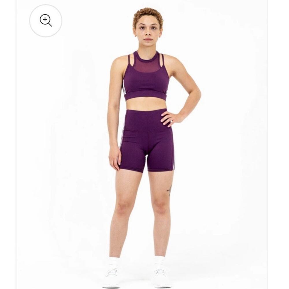 Barbell Cartel Legacy 5" Shorts Women's Large Orchid Purple Gym Athletic
